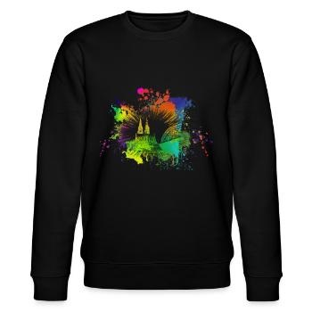 Cologne Cathedral Cologne - Stanley/Stella CHANGER Unisex Organic Sweatshirt - black - Front - Nik (191cm) & Marisol (170cm)