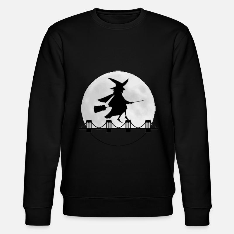 Witch magic witchcraft halloween broom - Stanley/Stella CHANGER Unisex Organic Sweatshirt - black
