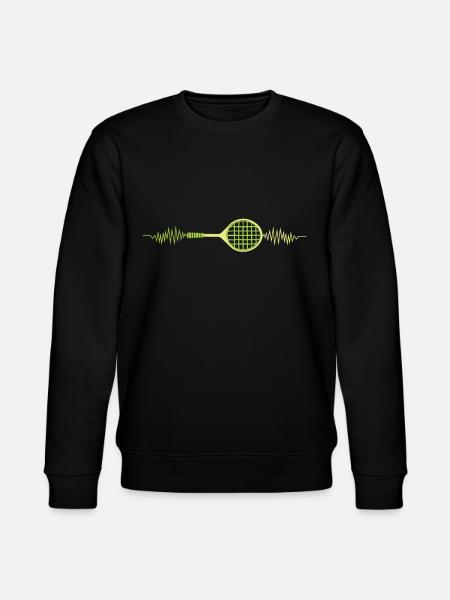 Awesome & Trendy Tshirt Designs Tennis racket - Stanley/Stella CHANGER Unisex Organic Sweatshirt - black