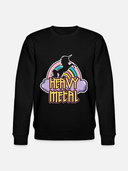 Einhorn Heavy Metall - Stanley/Stella Unisex Bio-Sweatshirt CHANGER  - Schwarz