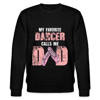Ballett Papa Vatertag Sohn Tochter Familie Tanzen - Stanley/Stella Unisex Bio-Sweatshirt CHANGER  - Schwarz - Vorne - Nik (191cm) & Marisol (170cm)