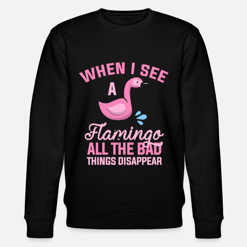 Flamingo Tier - Stanley/Stella Unisex Bio-Sweatshirt CHANGER  - Schwarz