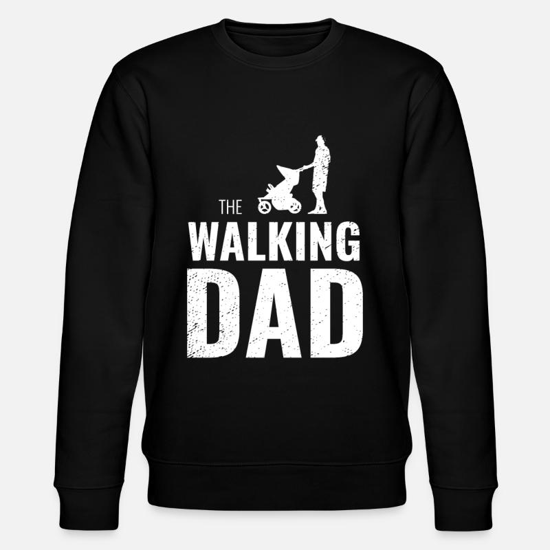 The Walking Dad (white) - Stanley/Stella CHANGER Unisex Organic Sweatshirt - black