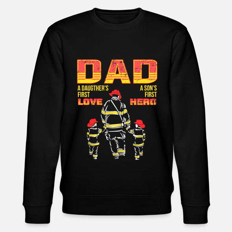 Feuerwehrpapa - Stanley/Stella Unisex Bio-Sweatshirt CHANGER  - Schwarz