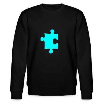 Puzzle - Stanley/Stella CHANGER Unisex Organic Sweatshirt - black - Front - Nik (191cm) & Marisol (170cm)