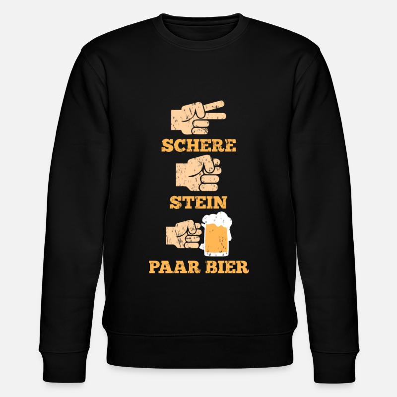 Bier Lustiger Spruch - Stanley/Stella Unisex Bio-Sweatshirt CHANGER  - Schwarz