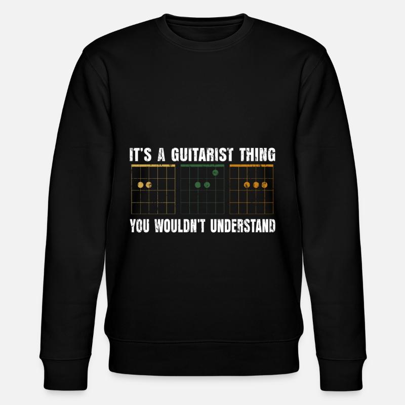 Gitarre Musikschule - Stanley/Stella Unisex Bio-Sweatshirt CHANGER  - Schwarz