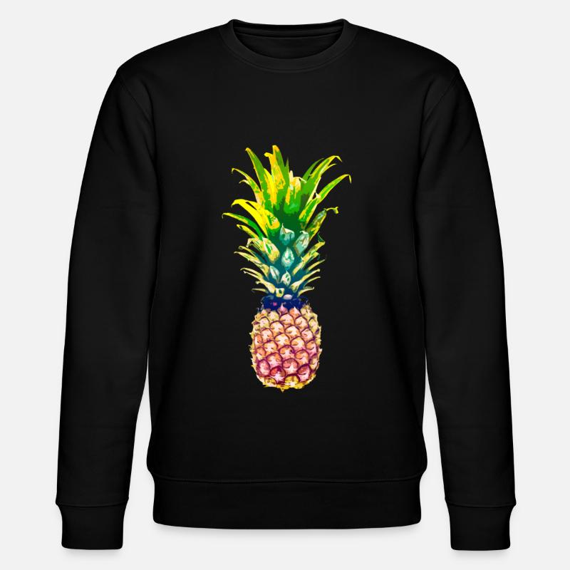 Ananas - Stanley/Stella Unisex Bio-Sweatshirt CHANGER  - Schwarz