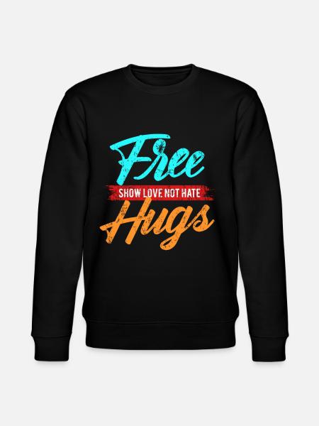 Hug love - Stanley/Stella CHANGER Unisex Organic Sweatshirt - black
