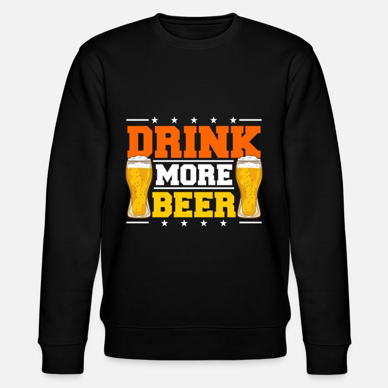 Beer Drinker Alcoholics - Stanley/Stella CHANGER Unisex Organic Sweatshirt - black