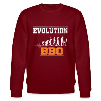 Evolution Grillen Herzschlag - Stanley/Stella Unisex Bio-Sweatshirt CHANGER  - Burgunderrot - Vorne - Nik (191cm) & Marisol (170cm)