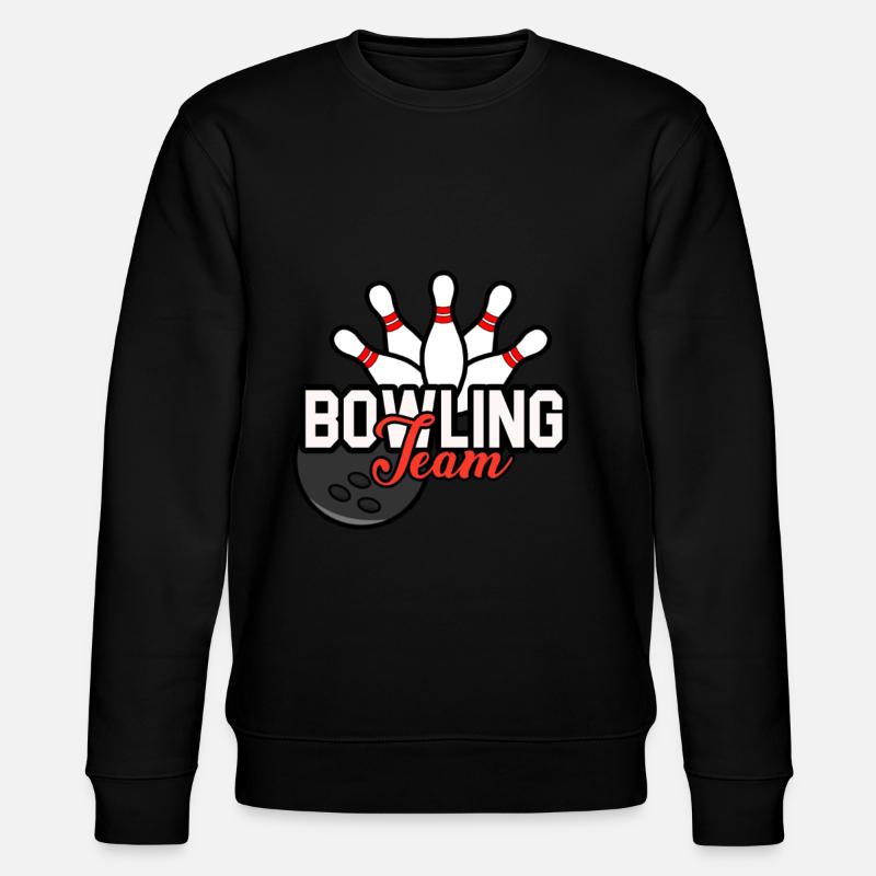 Bowling Kegeln Sport Kugel - Stanley/Stella Unisex Bio-Sweatshirt CHANGER - Schwarz