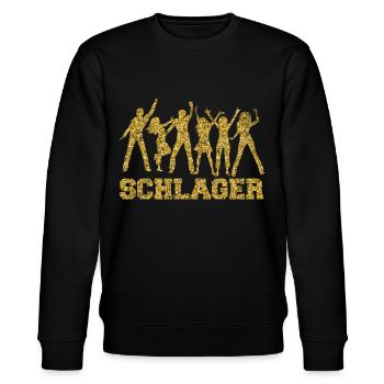 Schlager music celebration gift - Stanley/Stella CHANGER Unisex Organic Sweatshirt - black - Front - Nik (191cm) & Marisol (170cm)