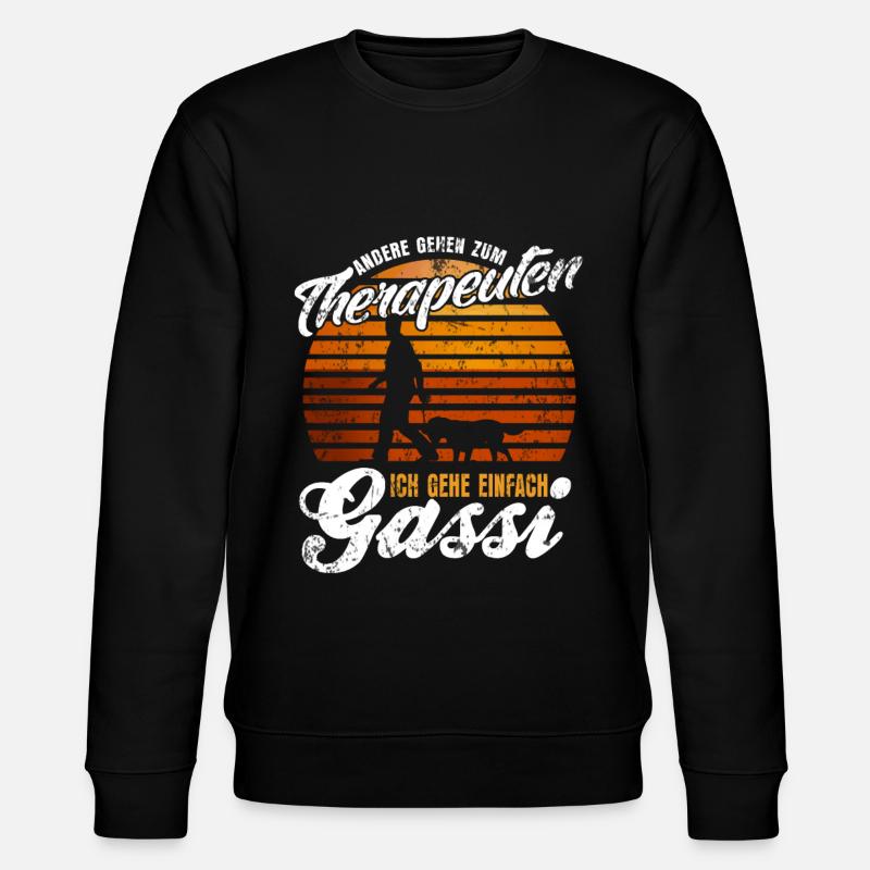 Hund Lustiger Spruch - Stanley/Stella Unisex Bio-Sweatshirt CHANGER  - Schwarz