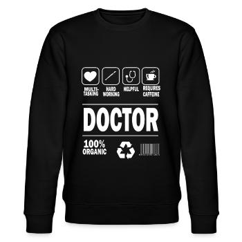 Arzt Doktor Medizin Chirurg Mediziner Geschenk - Stanley/Stella Unisex Bio-Sweatshirt CHANGER  - Schwarz - Vorne - Nik (191cm) & Marisol (170cm)