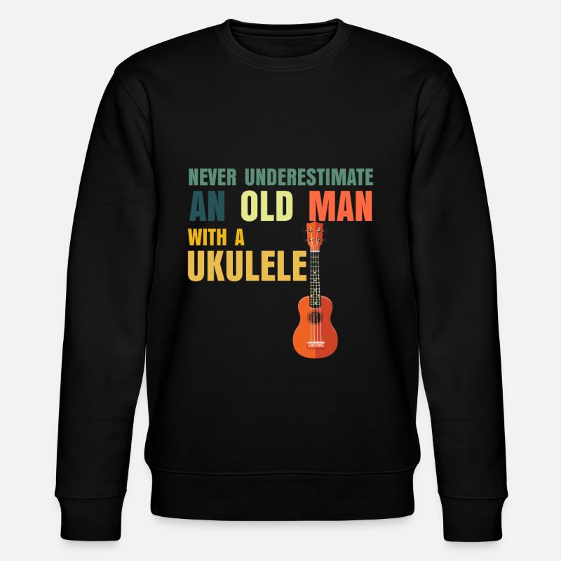 Ukulele Papa Opa - Stanley/Stella Unisex Bio-Sweatshirt CHANGER  - Schwarz