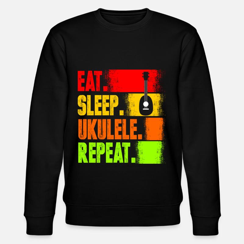 ukulele - Stanley/Stella CHANGER Unisex Organic Sweatshirt - black