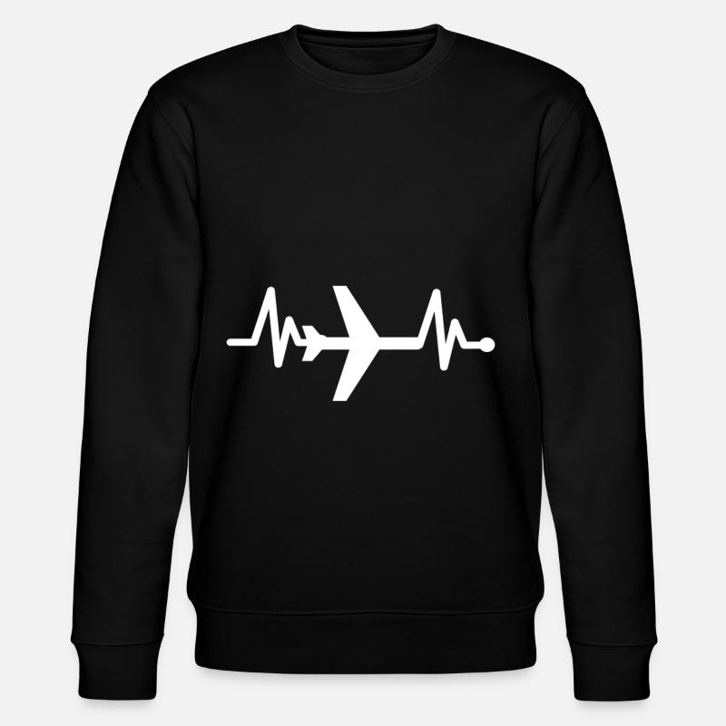 Flugzeug Pilot Pilotenkoffer Pilotenschein - Stanley/Stella Unisex Bio-Sweatshirt CHANGER  - Schwarz
