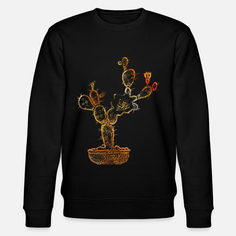 Kaktus Golden - Stanley/Stella Unisex Bio-Sweatshirt CHANGER  - Schwarz