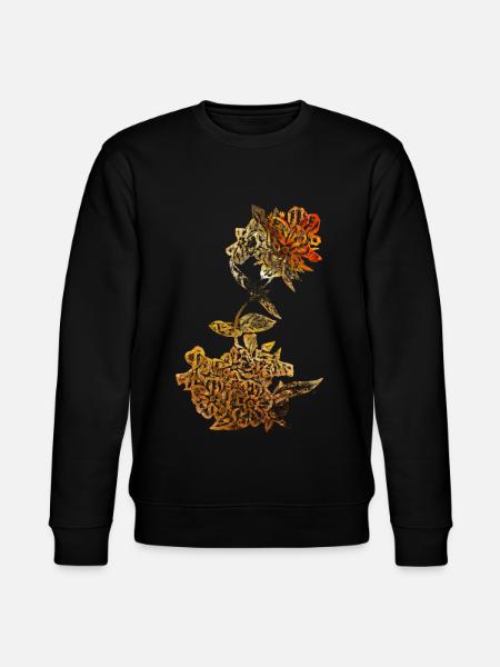 Blume Golden - Stanley/Stella Unisex Bio-Sweatshirt CHANGER - Schwarz