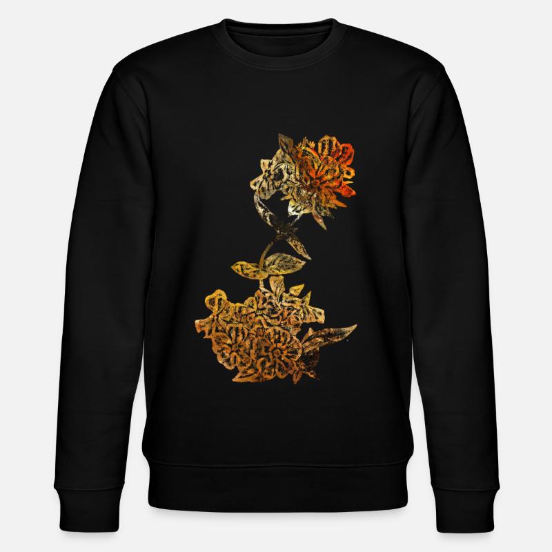 Blume Golden - Stanley/Stella Unisex Bio-Sweatshirt CHANGER  - Schwarz