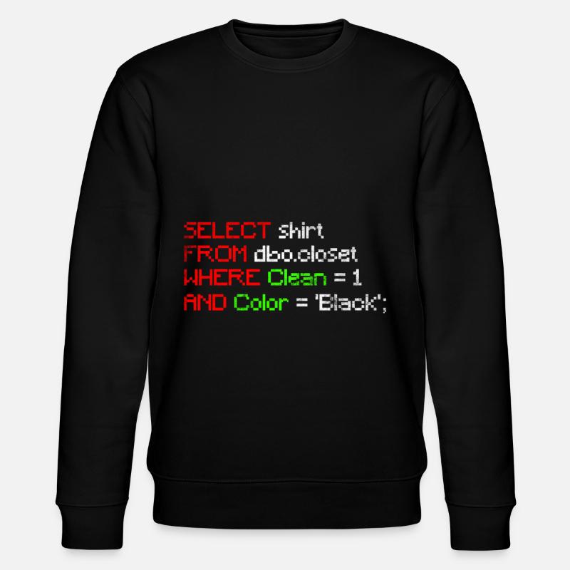 Programmer Nerd Geek Computer - Stanley/Stella CHANGER Unisex Organic Sweatshirt - black