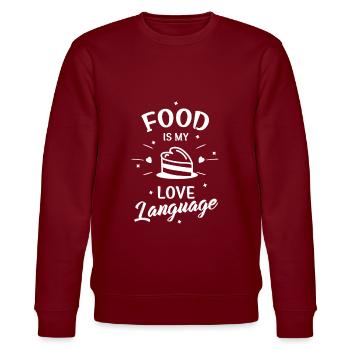 La nourriture est mon amour Langue Cuisine Cadeau Cuisine - Sweat bio CHANGER Stanley/Stella Unisexe - bordeaux - Devant - Nik (191cm) & Marisol (170cm)