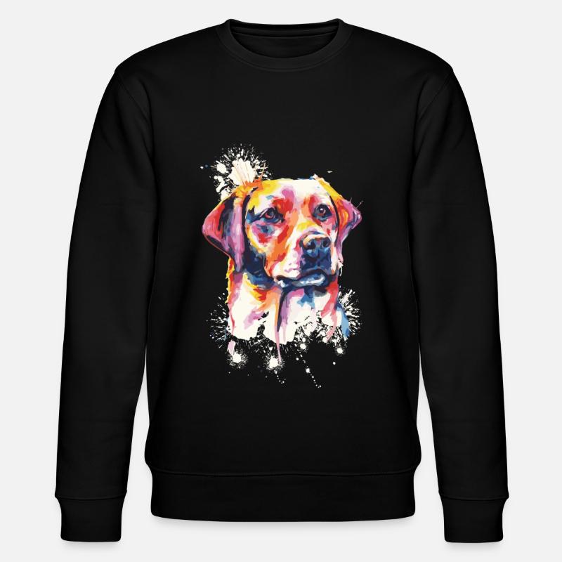 Labrador Hunderasse - Stanley/Stella Unisex Bio-Sweatshirt CHANGER  - Schwarz