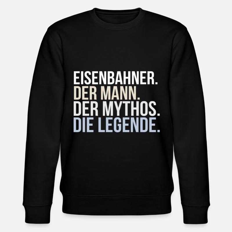 Eisenbahner - Stanley/Stella Unisex Bio-Sweatshirt CHANGER  - Schwarz