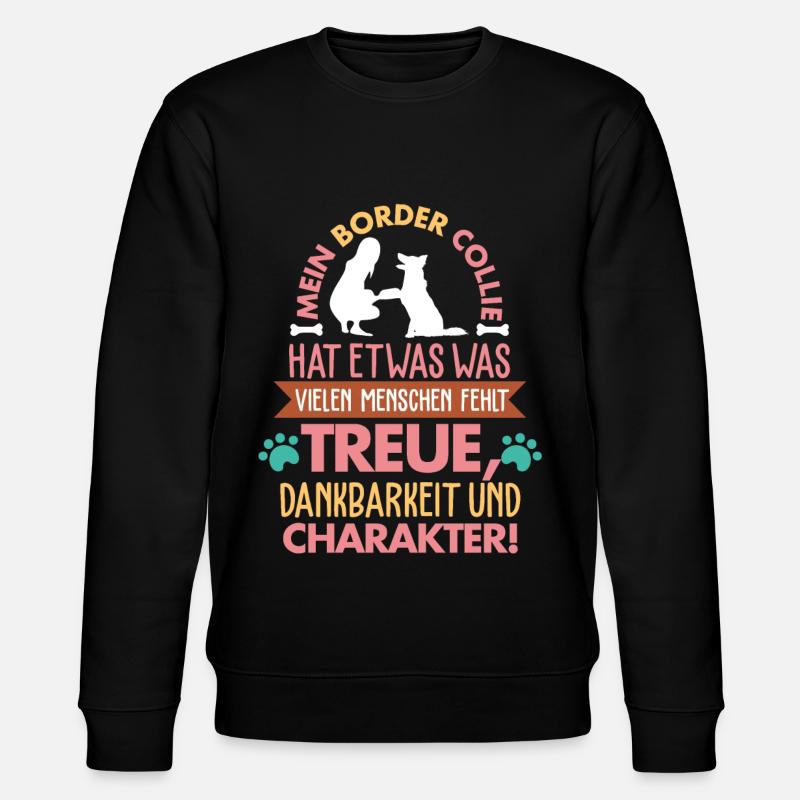 Border Collie Spruch - Stanley/Stella Unisex Bio-Sweatshirt CHANGER - Schwarz