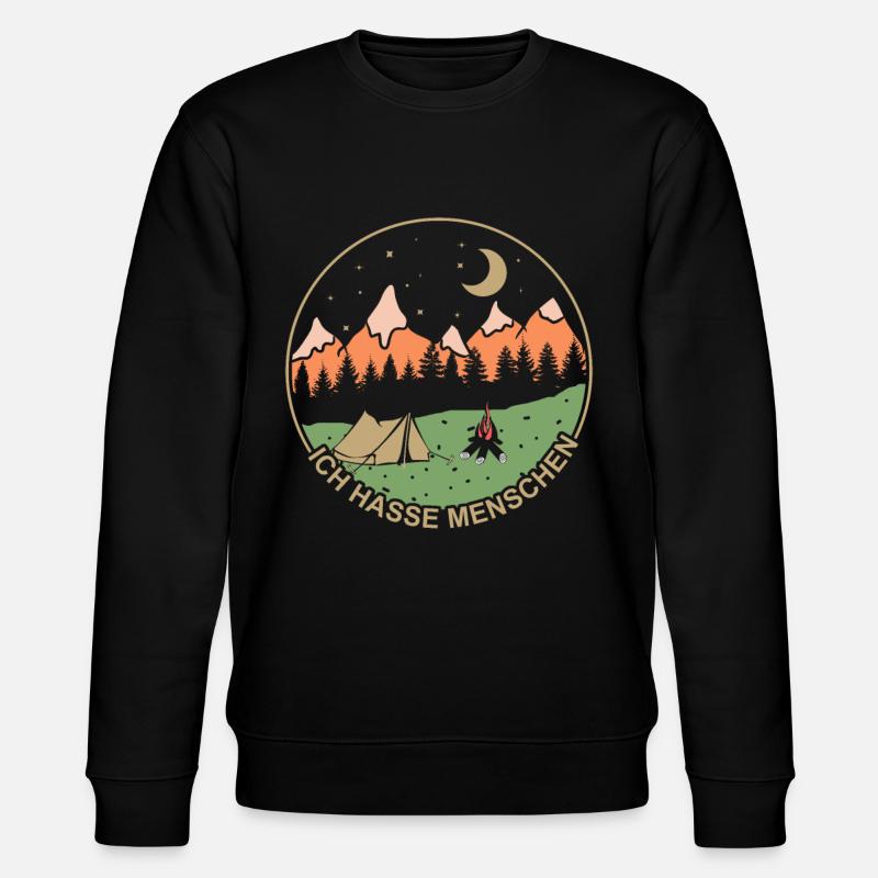 Ich hasse Menschen - Stanley/Stella Unisex Bio-Sweatshirt CHANGER  - Schwarz