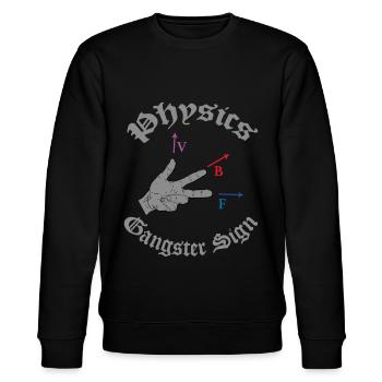 Physik Wissenschaft Naturwissenschaft Geschenk - Stanley/Stella Unisex Bio-Sweatshirt CHANGER  - Schwarz - Vorne - Nik (191cm) & Marisol (170cm)
