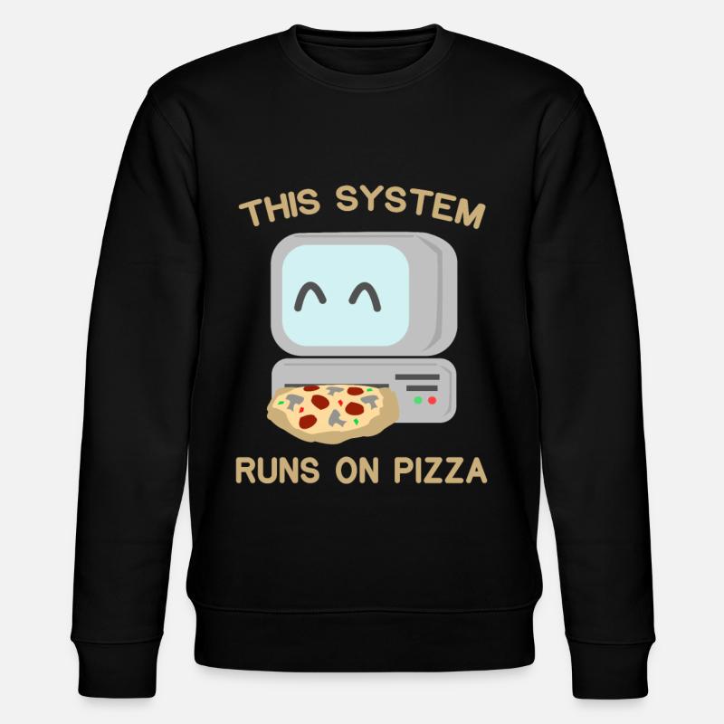 Computer Pizza - Stanley/Stella CHANGER Unisex Organic Sweatshirt - black