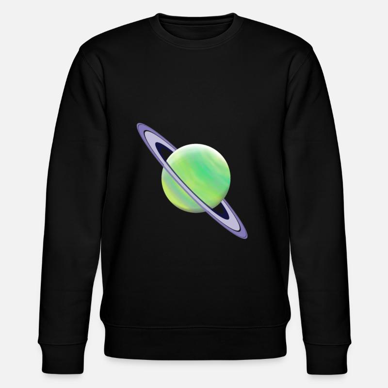 Planet Saturn Space - Stanley/Stella CHANGER Unisex Organic Sweatshirt - black