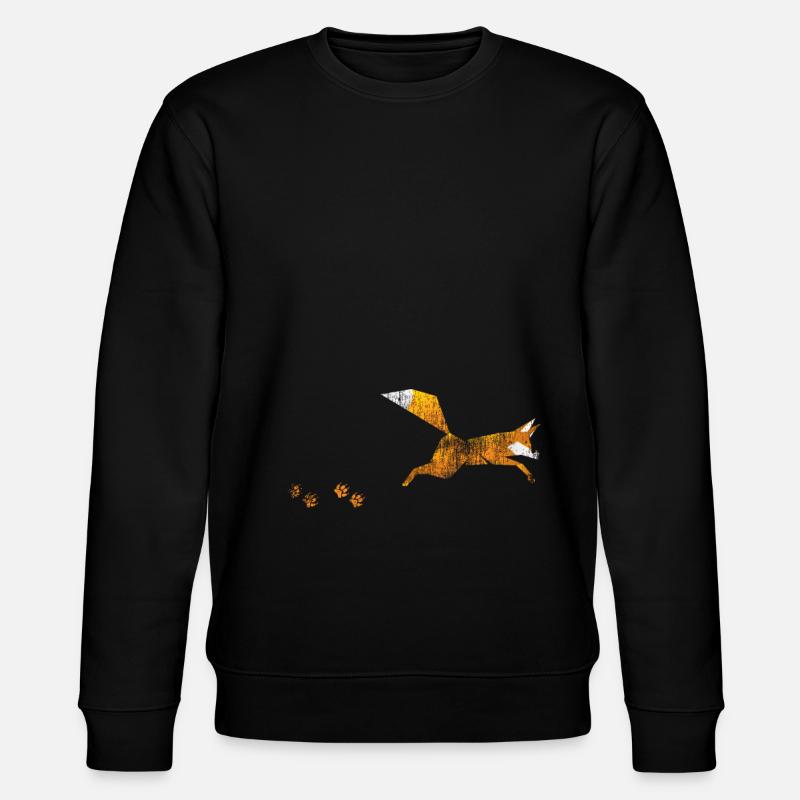 Fox animal gift - Stanley/Stella CHANGER Unisex Organic Sweatshirt - black