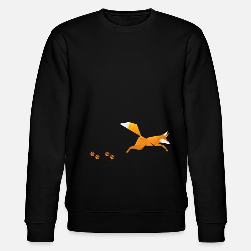Fuchs Tier Geschenk - Stanley/Stella Unisex Bio-Sweatshirt CHANGER  - Schwarz