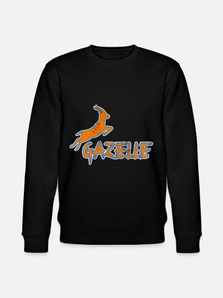 Gazelle animal gift - Stanley/Stella CHANGER Unisex Organic Sweatshirt - black