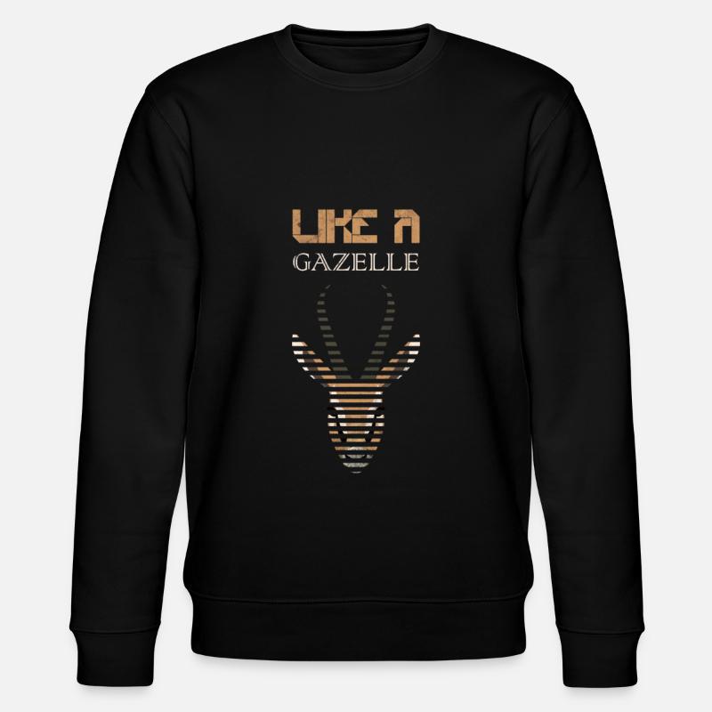 Gazelle Tier Geschenk - Stanley/Stella Unisex Bio-Sweatshirt CHANGER  - Schwarz