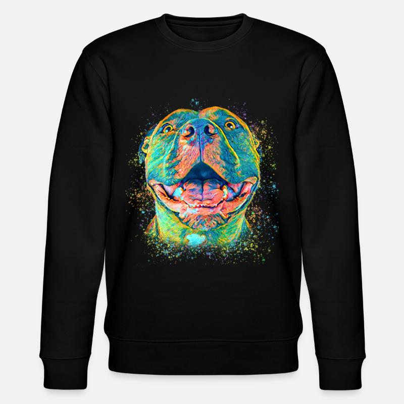 Niedlicher Pitbull - Stanley/Stella Unisex Bio-Sweatshirt CHANGER  - Schwarz