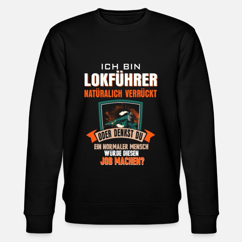 Train driver train - Stanley/Stella CHANGER Unisex Organic Sweatshirt - black