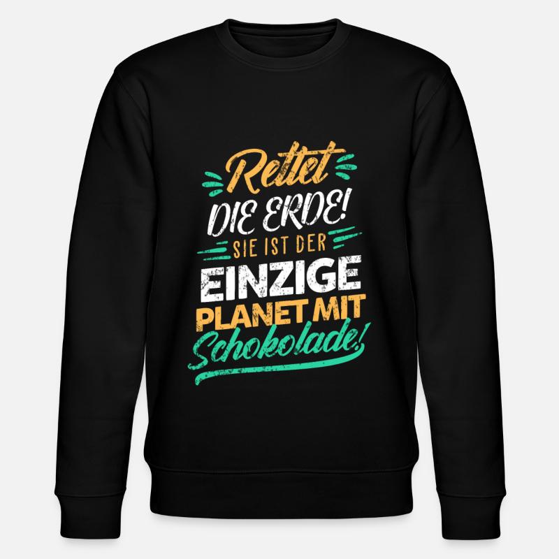 Schokolade Klimaschutz - Stanley/Stella Unisex Bio-Sweatshirt CHANGER  - Schwarz