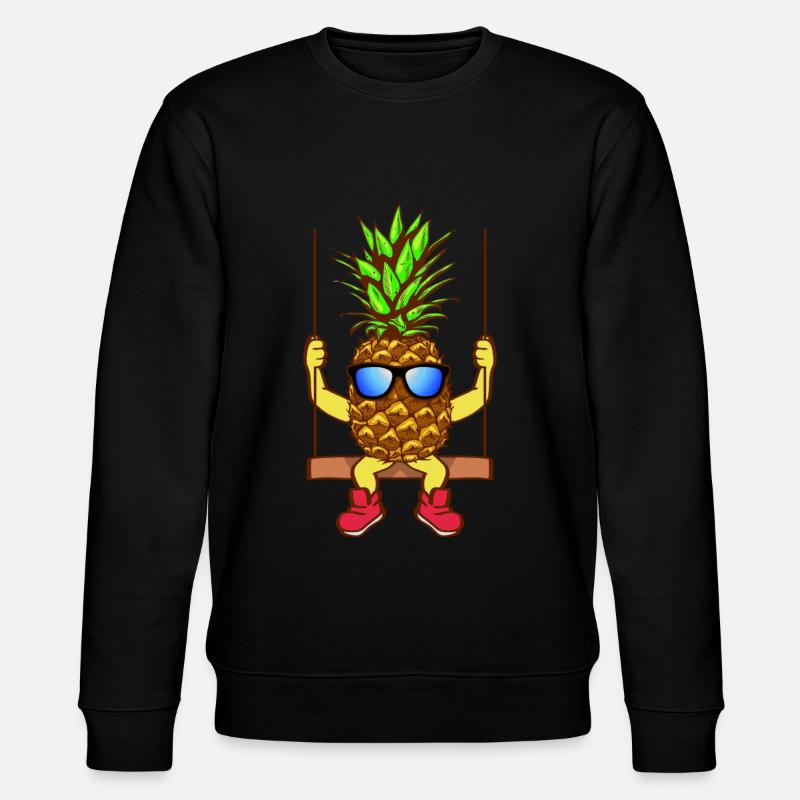 Pineapple Swing Cool Sunglasses Gift - Stanley/Stella CHANGER Unisex Organic Sweatshirt - black
