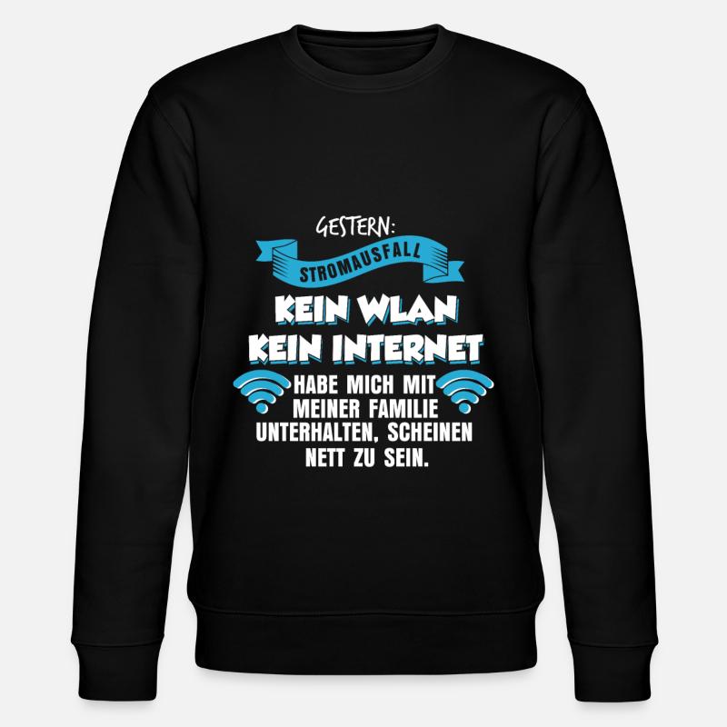 Stromausfall Internet - Stanley/Stella Unisex Bio-Sweatshirt CHANGER  - Schwarz