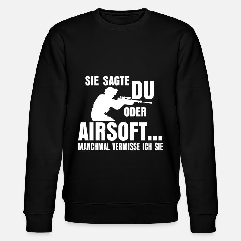 Airsoft Frau - Stanley/Stella Unisex Bio-Sweatshirt CHANGER  - Schwarz