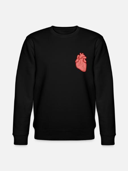 Realistic heart - Stanley/Stella CHANGER Unisex Organic Sweatshirt - black