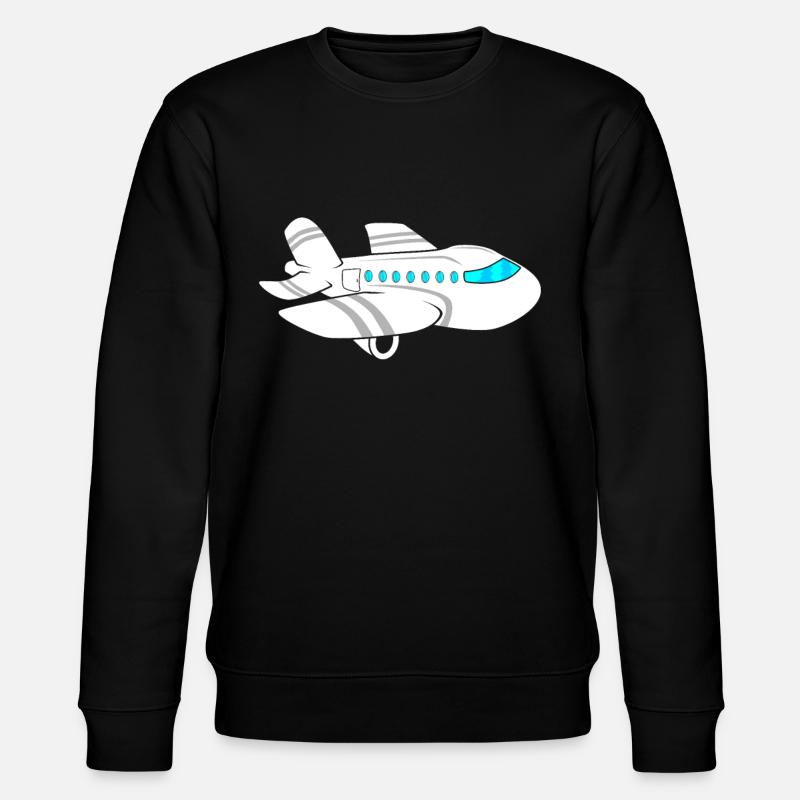 plane - Stanley/Stella CHANGER Unisex Organic Sweatshirt - black