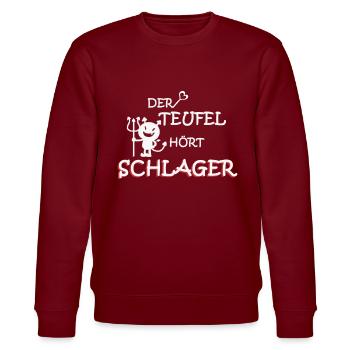 Schlagermusik Volksmusik Schlagerparty Schlagerfan - Stanley/Stella Unisex Bio-Sweatshirt CHANGER  - Burgunderrot - Vorne - Nik (191cm) & Marisol (170cm)