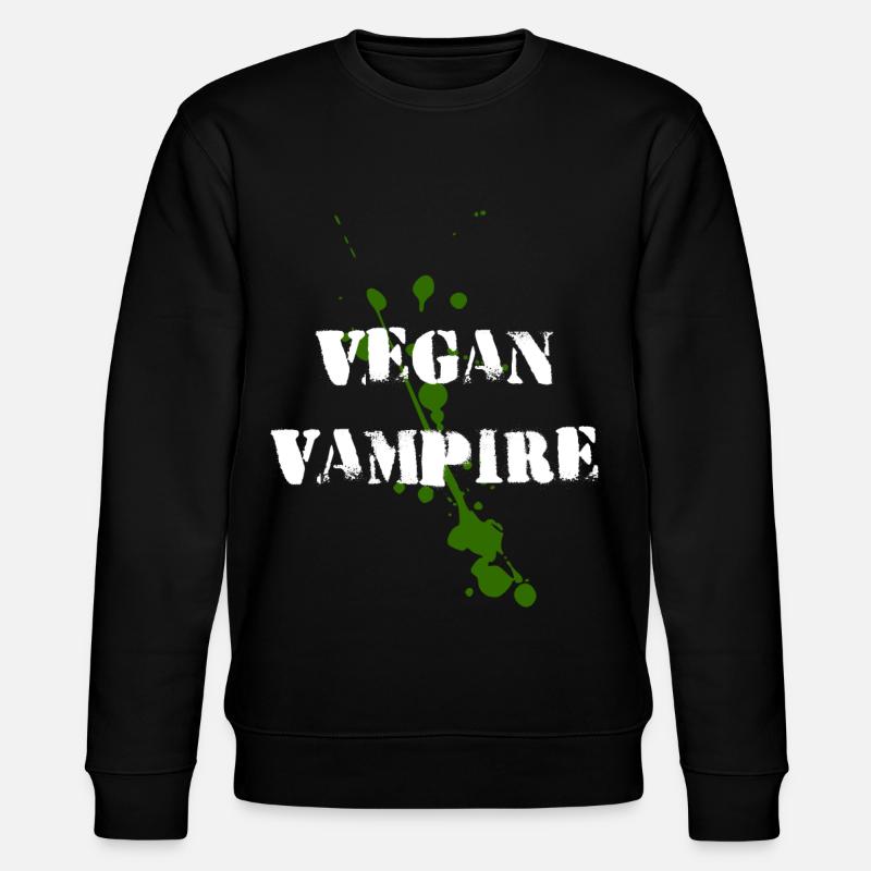 Vegan Vampire Vegan Vampire Halloween - Stanley/Stella CHANGER Unisex Organic Sweatshirt - black