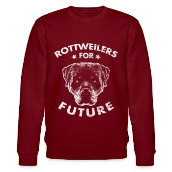 Rottweiler Chien de combat Protection des animaux - Sweat bio CHANGER Stanley/Stella Unisexe - bordeaux - Devant - Nik (191cm) & Marisol (170cm)