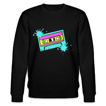 Kassette - Stanley/Stella Unisex Bio-Sweatshirt CHANGER  - Schwarz - Vorne - Nik (191cm) & Marisol (170cm)